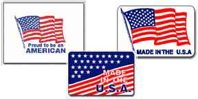 american flag labels