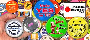 pin back buttons - campaign buttons