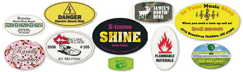 oval stickers labels