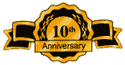 10 year anniversary foil labels