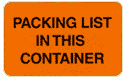 Packing List In Container Stock Labels