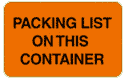 Packing List On This Container Stock Labels